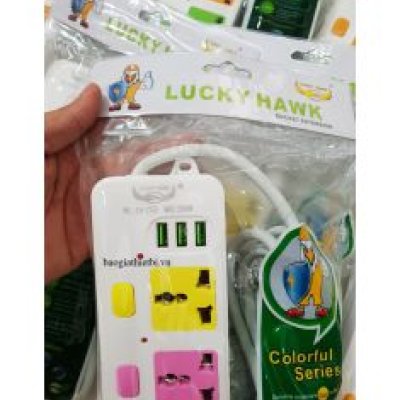 Ổ CẮM ĐIỆN CÓ CỔNG USB LUCKY HAWK DÂY 5M